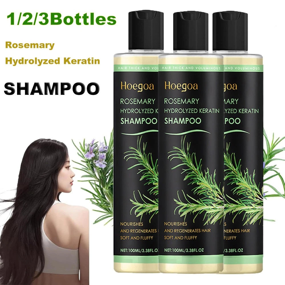 3 Pack Rosemary Hair Growth Shampoo Hydrolyzed Keratin Shampoo for Thinning Hair