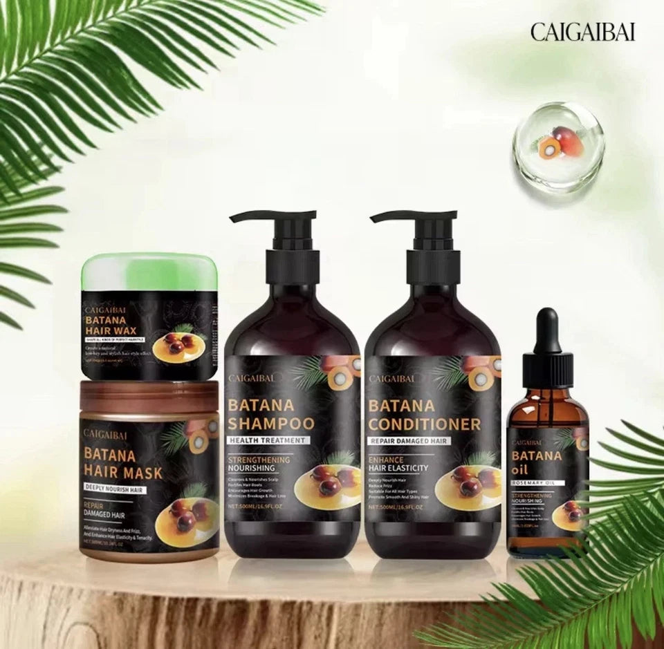 Batana Hair Care Set, Shampoo, Conditioner, Hair Wax, Hair Oil Set